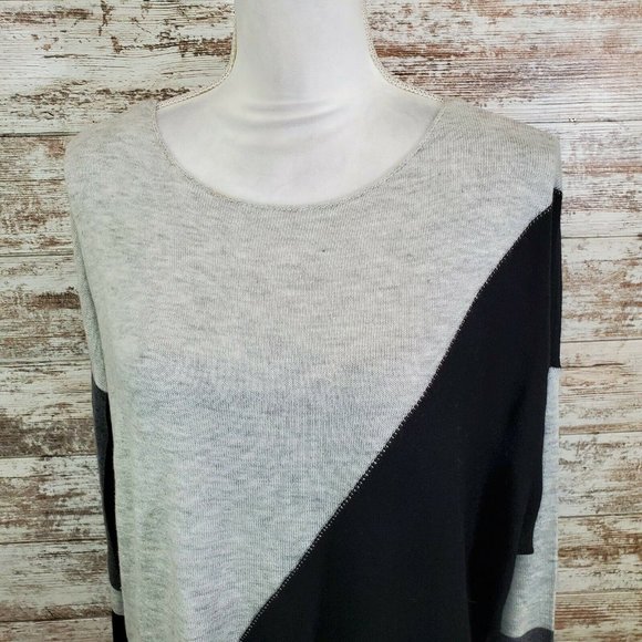 INC International Concepts Heather Grey Block Swea - Picture 5 of 9